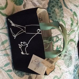Kate Spade small black and white tote bag